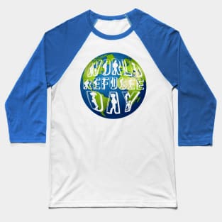 World Refugee Day Globe Baseball T-Shirt